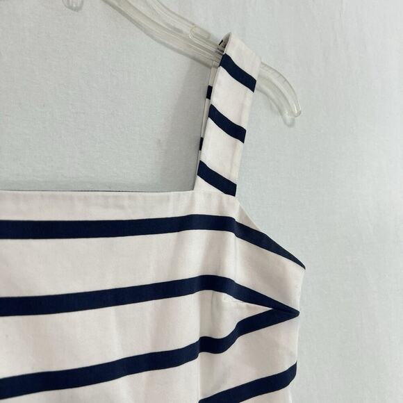 Draper James Zoe Love Circle Dress Size 6 Striped Blue Square Neck Nautical - Picture 5 of 15